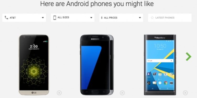 Google Akıllı Telefon Seçme Sihirbazı