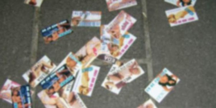 Fuhuş kartvizitine ilk tutuklama