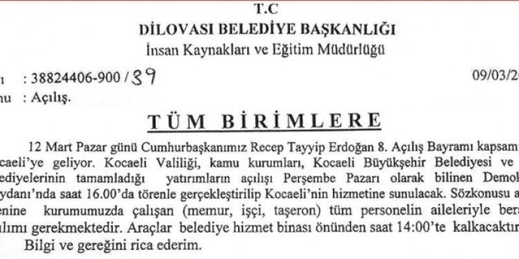 Mitinge aile boyu katılım zorunluluğu