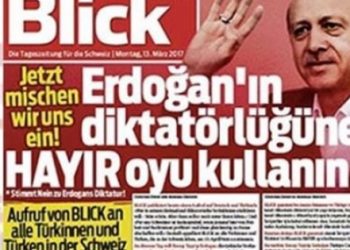 İsviçreli Blick gazetesi Türkçe manşetle çıktı