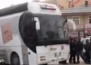 ‘Hayır’ otobüsünü şehre sokmadılar