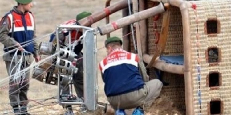 Kapadokya’da balon düştü: 1 ölü 20 yaralı