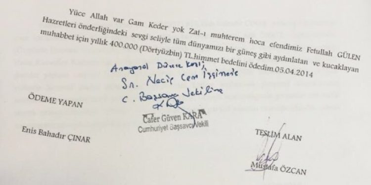 Darbenin delili diye buldukları kağıt işte bu