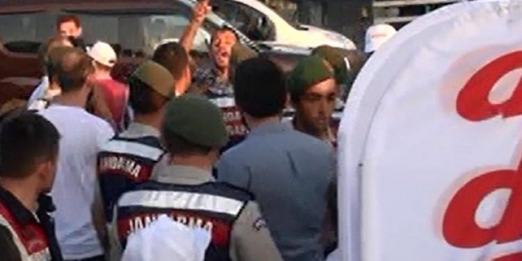 Adalet kortejinin kamp alanında şüpheli şahıs alarmı