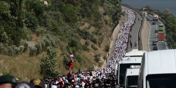 Adalet Yürüyüşü’nde yirmi ikinci gün