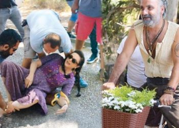 Derya Alabora film setinde kaza geçirdi!