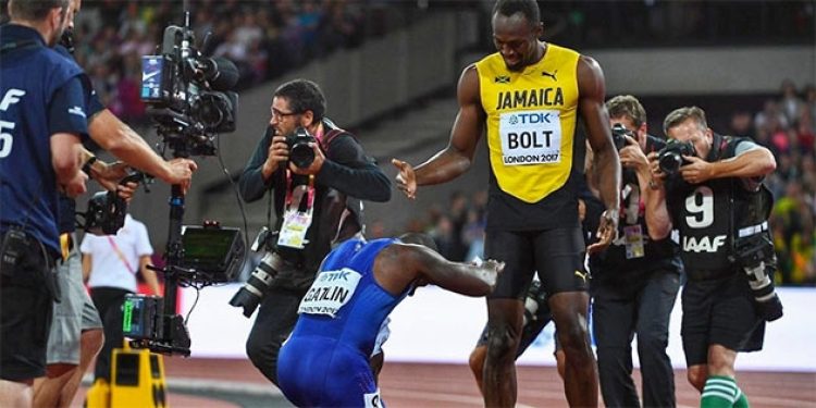 Usain Bolt veda yarışında 3. oldu