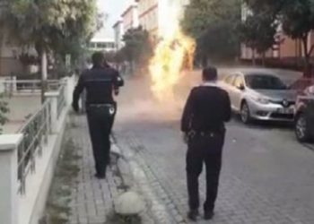 Avcılar’da doğalgaz borusu patladı