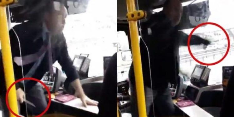 İETT otobüsünde şok! Şoför yolculara bıçak çekti
