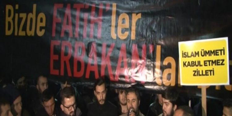 ABD İstanbul Başkonsolosluğu önünde ‘Kudüs’ protestosu