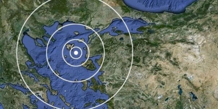 Ege’de deprem.. Depremin büyüklüğü 4.5..