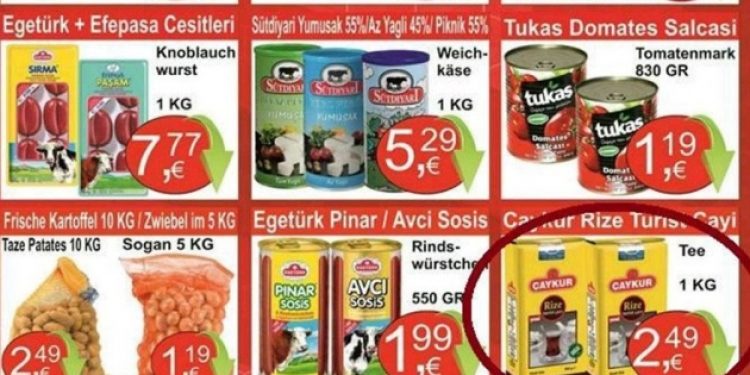 Çay-kur’un Almanya’daki fiyat tarifesi sosyal medyayı salladı..