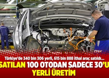 ​Satılan 100 otodan sadece 30’u yerli üretim