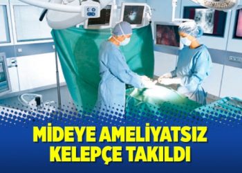 Mideye ameliyatsız kelepçe takıldı