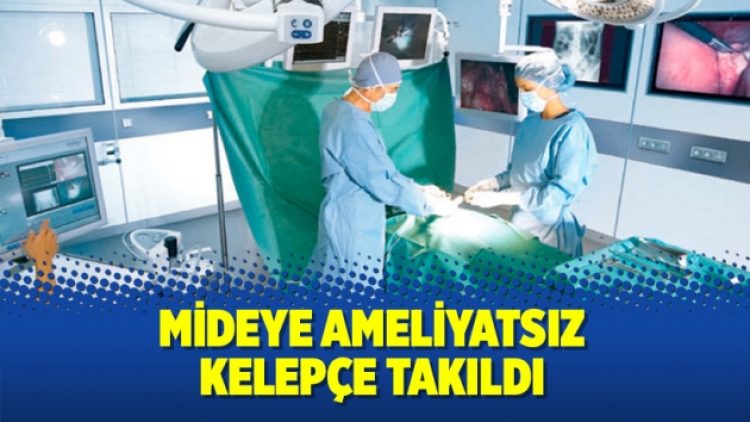 Mideye ameliyatsız kelepçe takıldı