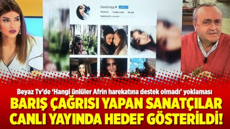 Barış çağrısı yapan sanatçılar canlı yayında hedef gösterildi!