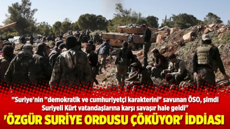 ‘Özgür Suriye Ordusu çöküyor’ iddiası