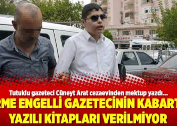 Görme engelli gazetecinin kabartma yazılı kitapları verilmiyor