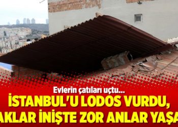 İstanbul’u lodos vurdu, uçaklar inişte zor anlar yaşadı!