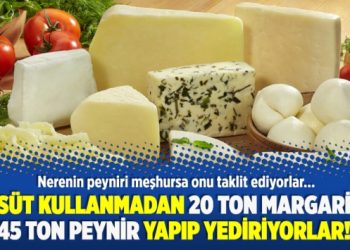 ​Hiç süt kullanmadan 20 ton margarinle 45 ton peynir yapıp yediriyorlar!