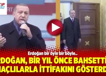 Erdoğan, bir yıl önce bahsettiği Haçlılarla ittifakını gösterdi
