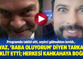 Beyaz, ‘Baba oluyorum’ diyen Tarkan’ı taklit etti herkesi kahkahaya boğdu