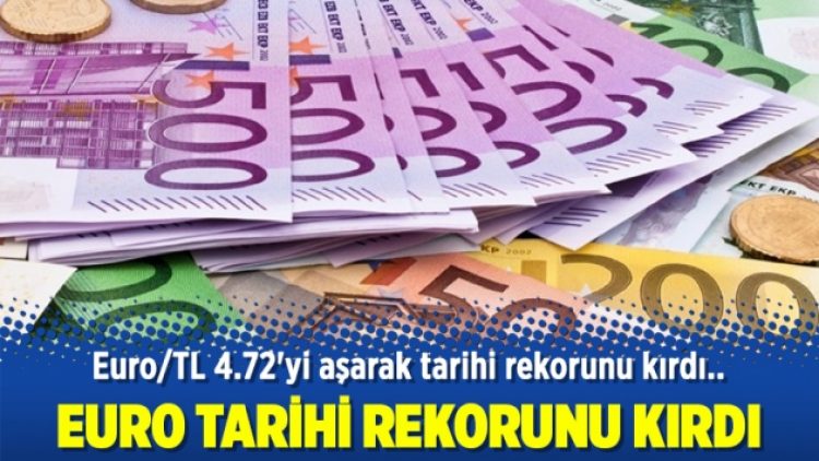 Euro tarihi rekorunu kırdı