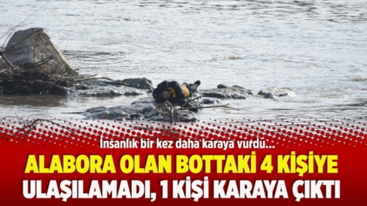 ​Alabora olan bottaki 4 kişiye ulaşılamadı, 1 kişi karaya çıktı
