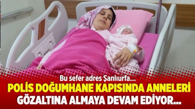 Polis doğumhane kapısında anneleri gözaltına almaya devam ediyor… Bu sefer adres Şanlıurfa
