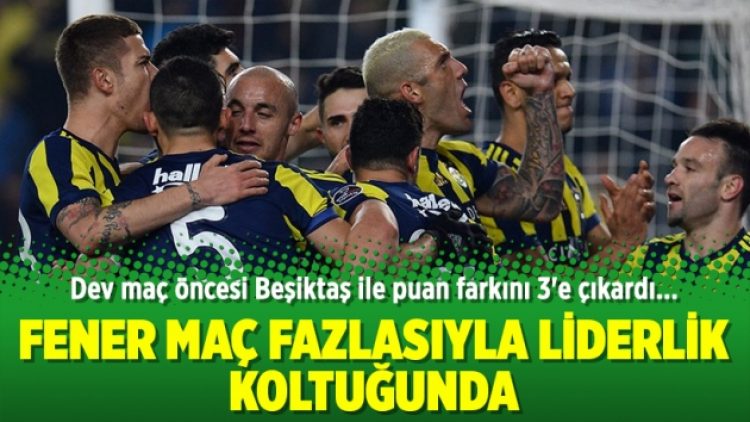 Fener maç fazlasıyla liderlik koltuğunda