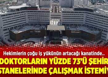 Doktorların yüzde 73’ü şehir hastanelerinde çalışmak istemiyor