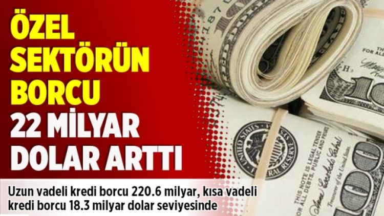 Özel sektörün borcu 22 milyar dolar arttı