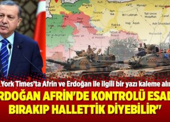 “Erdoğan Afrin’de kontrolü Esad’a bırakıp hallettik diyebilir”
