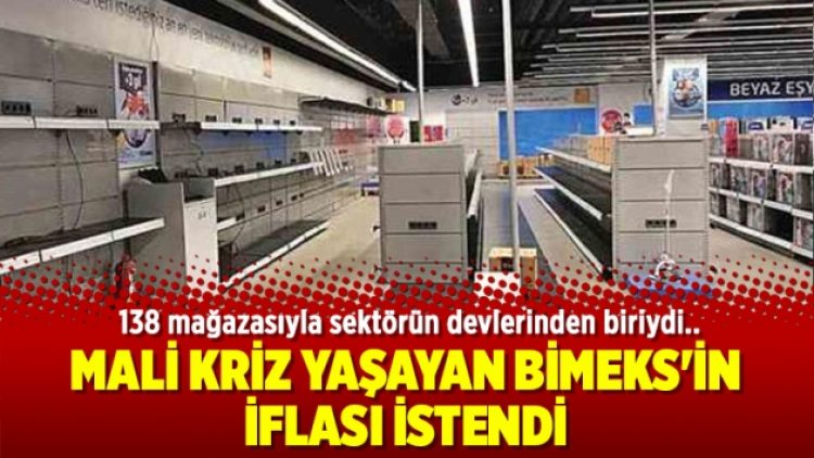 Mali kriz yaşayan Bimeks’in iflası istendi