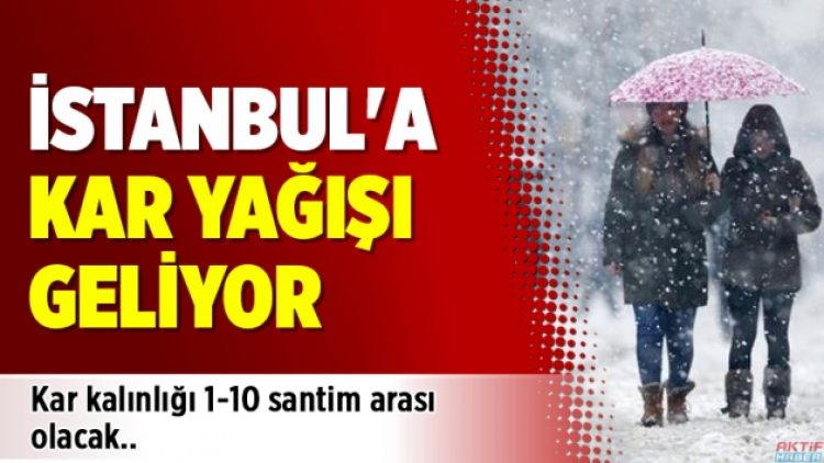 İstanbul’a kar yağışı geliyor