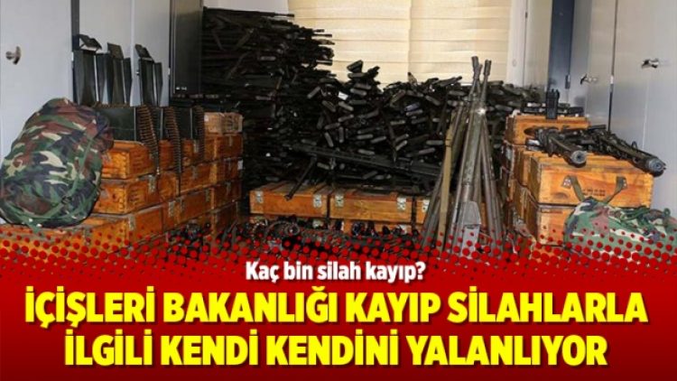 İçişleri Bakanlığı kayıp silahlarla ilgili kendi kendini yalanlıyor