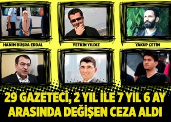 ​Mahkeme 29 gazeteci hakkında kararını verdi: Gazeteciler 2 yıl ile 7 yıl 6 ay arasında ceza aldı