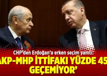 CHP’den Erdoğan’a erken seçim yanıtı