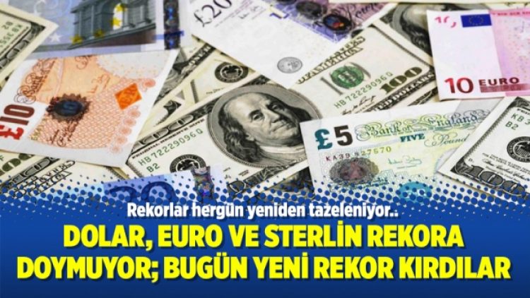 Dolar, Euro ve Sterlin rekora doymuyor; Bugün yeni rekor kırdılar
