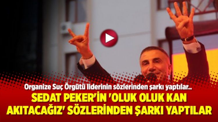 Sedat Peker’in ‘oluk oluk kan akıtacağız’ sözlerinden şarkı yaptılar