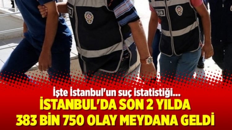 İstanbul’da son 2 yılda 383 bin 750 olay meydana geldi