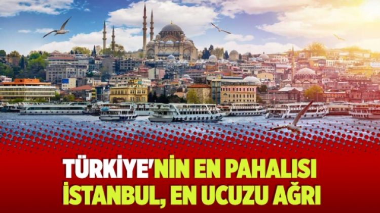 Türkiye’nin en pahalısı İstanbul, en ucuzu Ağrı