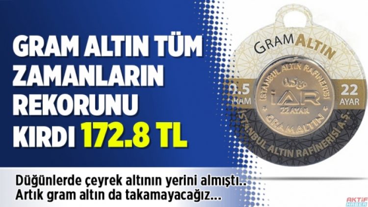 Gram altın tüm zamanların rekorunu kırdı