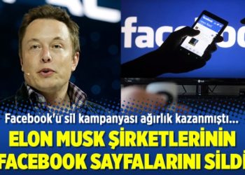 Elon Musk şirketlerinin Facebook sayfalarını sildi