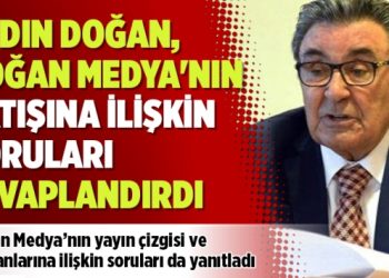 Aydın Doğan, Doğan Medya’nın satışına ilişkin soruları cevaplandırdı