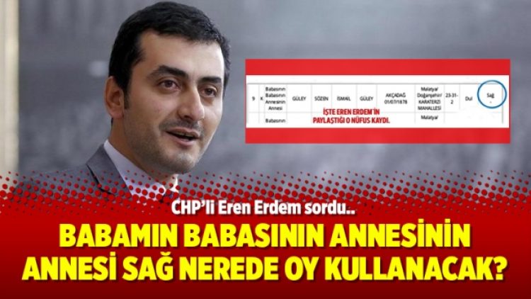 Babamın babasının annesinin annesi sağ nerede oy kullanacak?