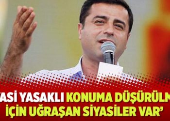 Selahattin Demirtaş: Siyasi yasaklı konuma düşürülmem için uğraşan siyasiler var