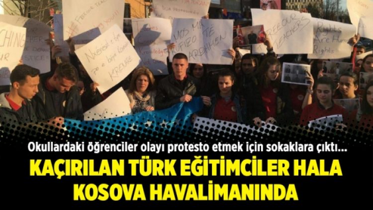 Kaçırılan Türk eğitimciler hala Kosova havalimanında
