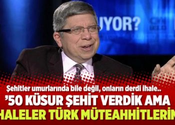 Erdoğan’ın başdanışmanı İlnur Çevik: ’50 küsur şehit verdik ama ihaleler Türk müteahhitlerin’