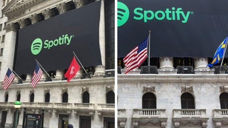 Spotify, yanlış bayrakla halka arz edildi